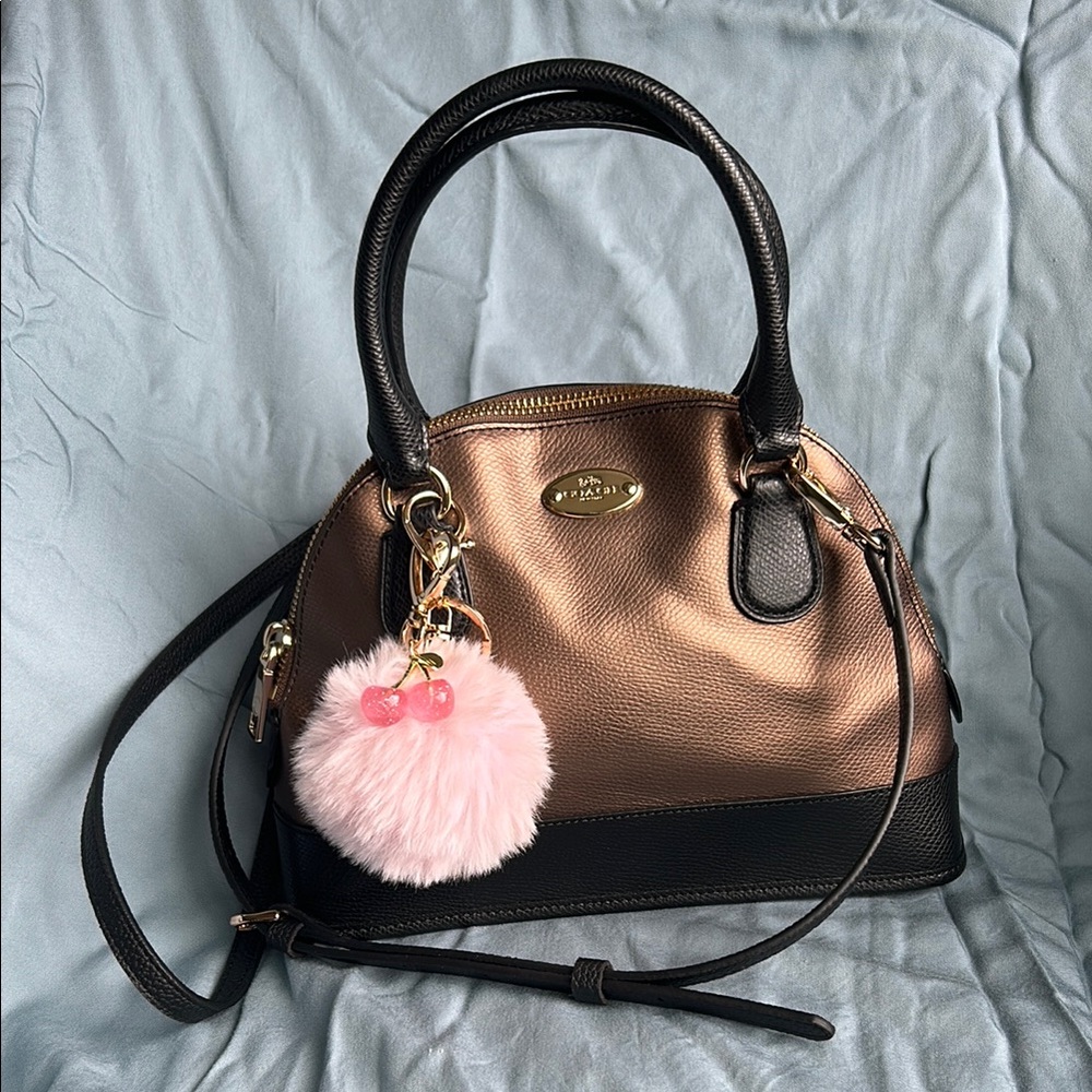 Coach Black and Bronze Women's Leather Bag